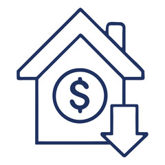 Mortgage rate down payment icon