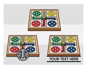 Ludo Board Outline SVG Silhouette, Ludo Clipart, Sports Svg, Ludo Svg, Ludo Game Svg, Ludo Board Png, Ludo Monogram Svg, Split Monogram, Circle Monogram 