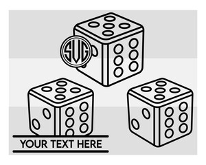 Ludo dice svg, ludo dice outline, game svg, ludo svg, ludo game svg, ludo dice png, ludo svg images, cut files, Ludo Monogram Svg, Split Monogram, Circle Monogram 