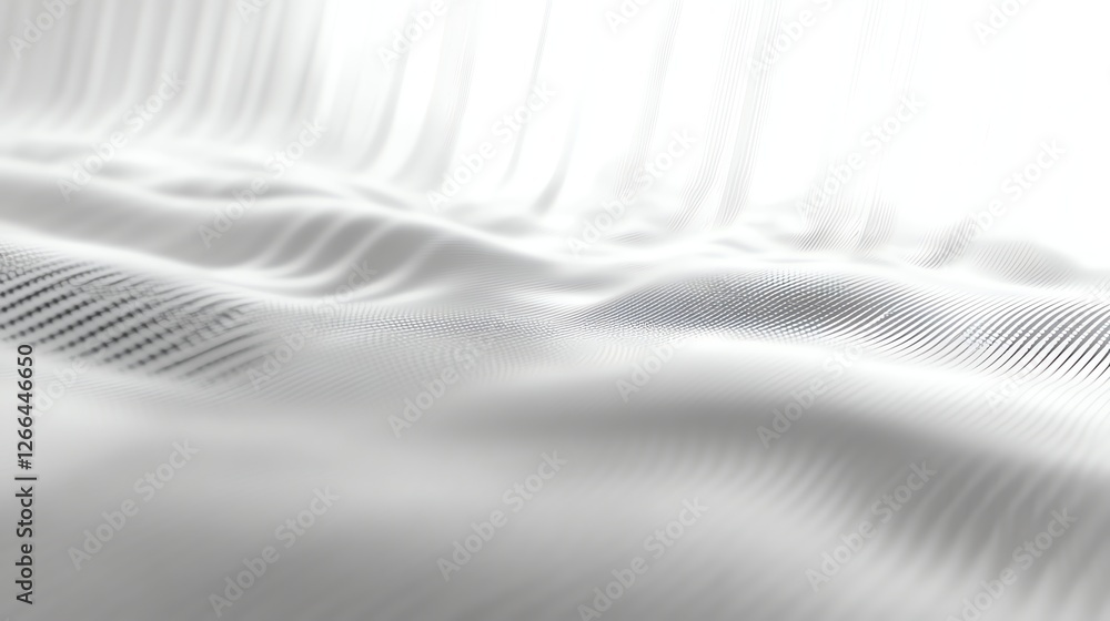 Poster abstract white wave background with dots and lines minimalist design
