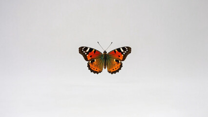Close-up of a butterfly in flight.