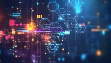 Abstract digital network graphic background