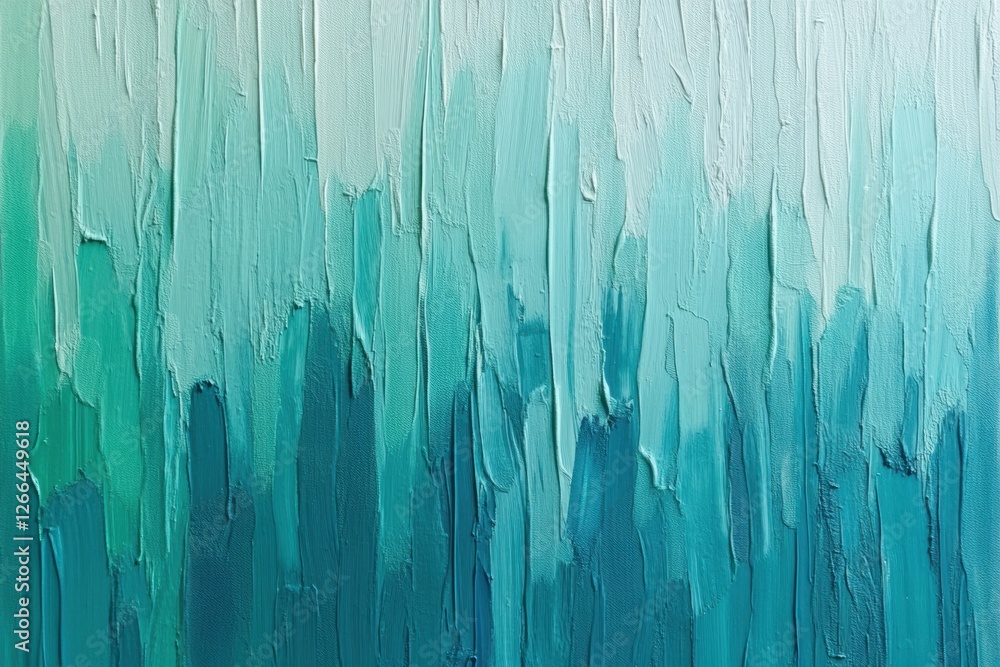 Poster vertical abstract lines reflect the essence of gentle spring rain with soothing shades of blue and g