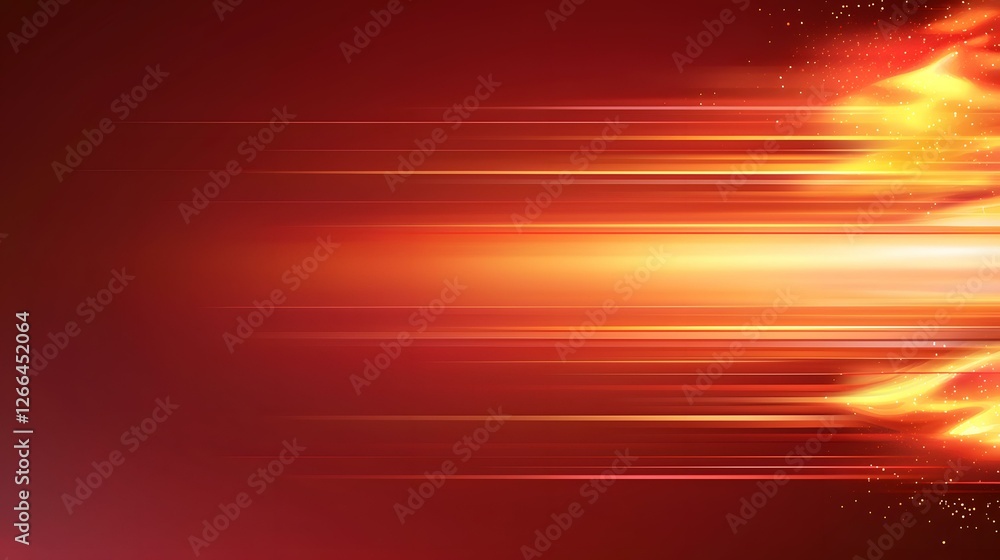 Poster the image contains an abstract representation of speed and energy, with horizontal streaks of light 
