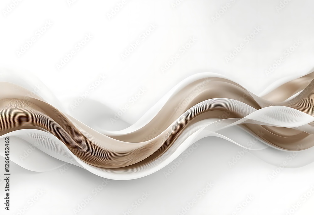 Poster elegant beige and white fluid forms on clean gradient background texture