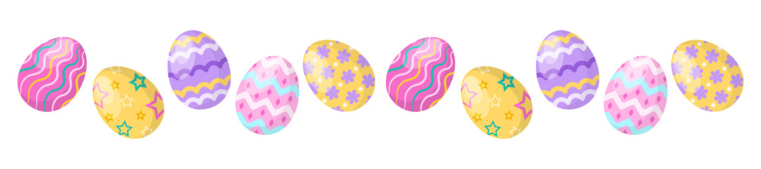 Colorful decoration divider easter egg spring time illustration