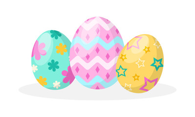 colorful easter eggs greeting decoration illustration 