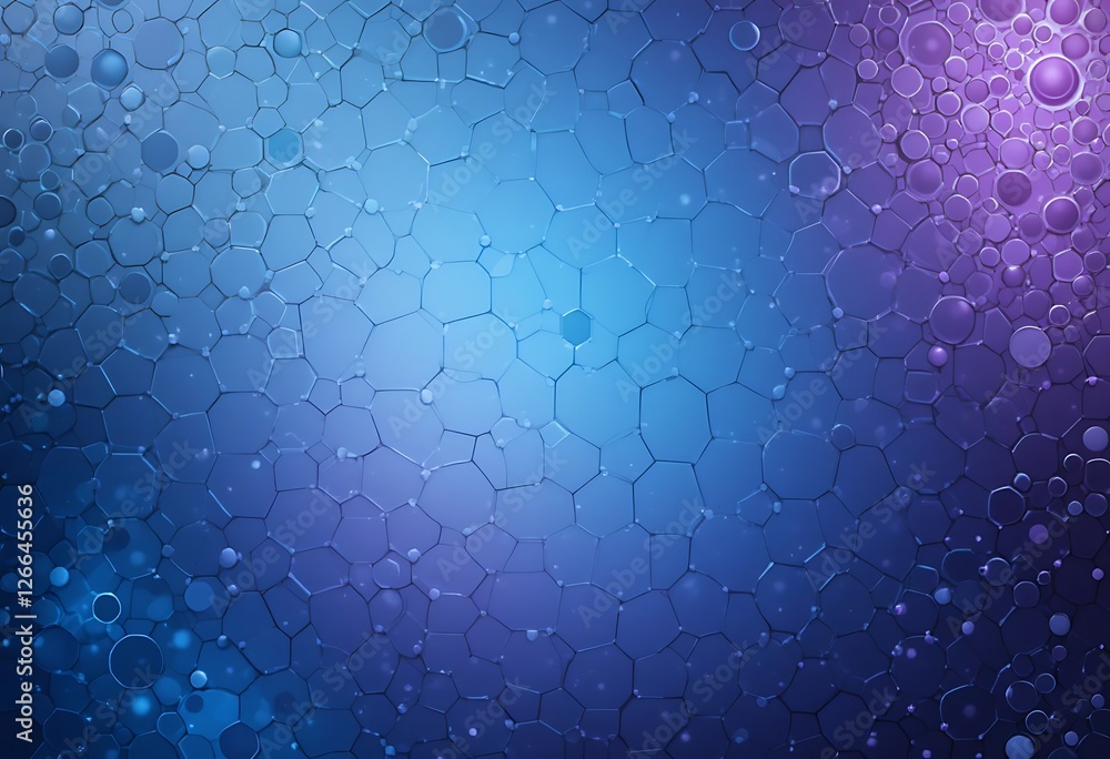 Poster iridescent cellular structure abstract background with spherical accents