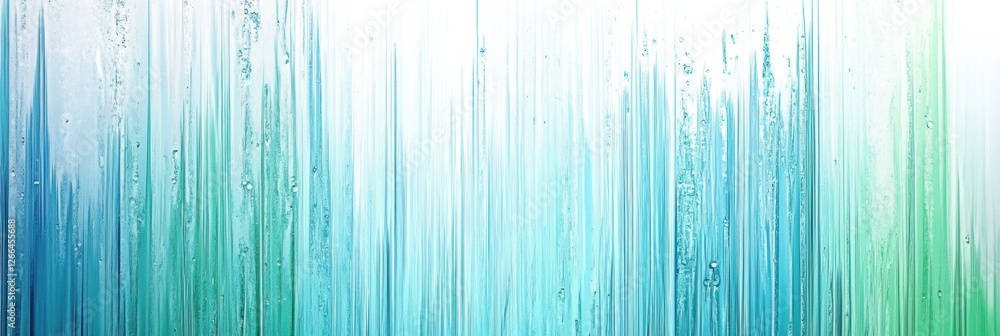 Poster vertical abstract lines reflect the tranquility of gentle spring rain in soothing shades of blue and