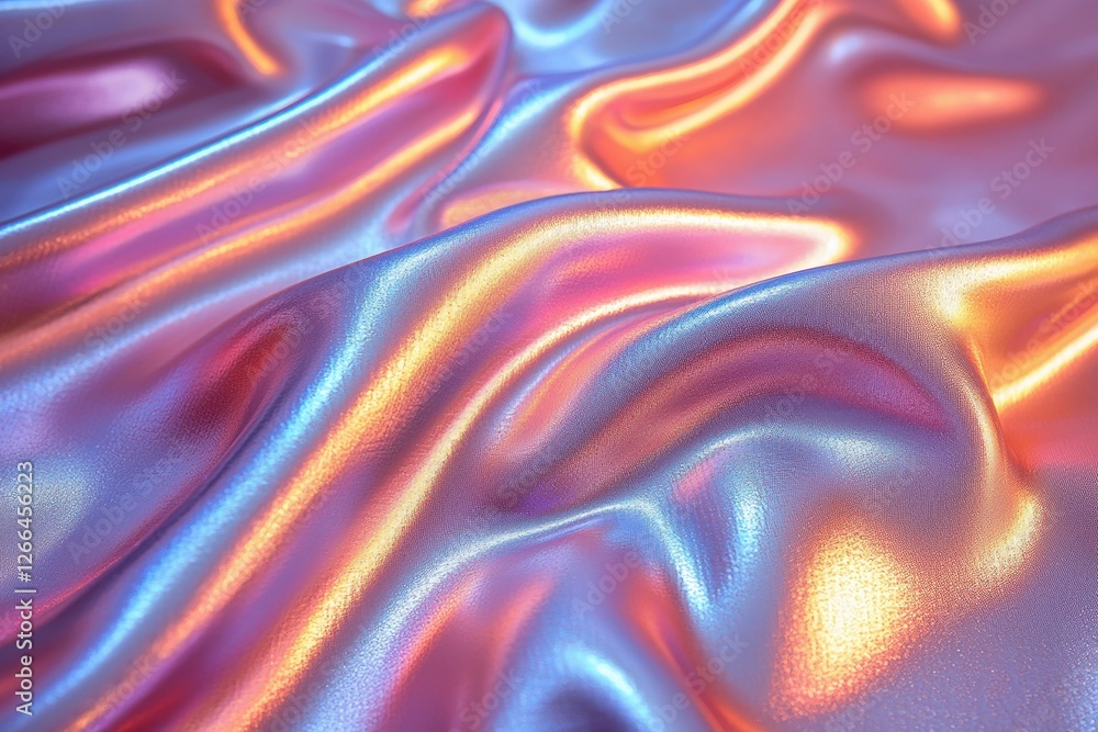 Poster close up of pink and blue fabric showcasing intricate patterns and textures for design use