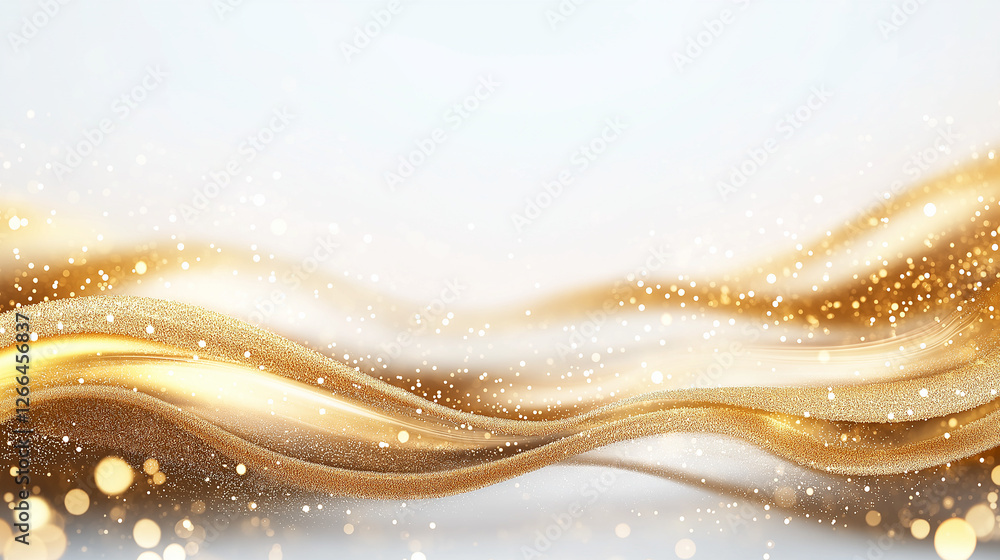 Poster golden wave abstract: a mesmerizing abstract design featuring a flowing golden wave against a subtle