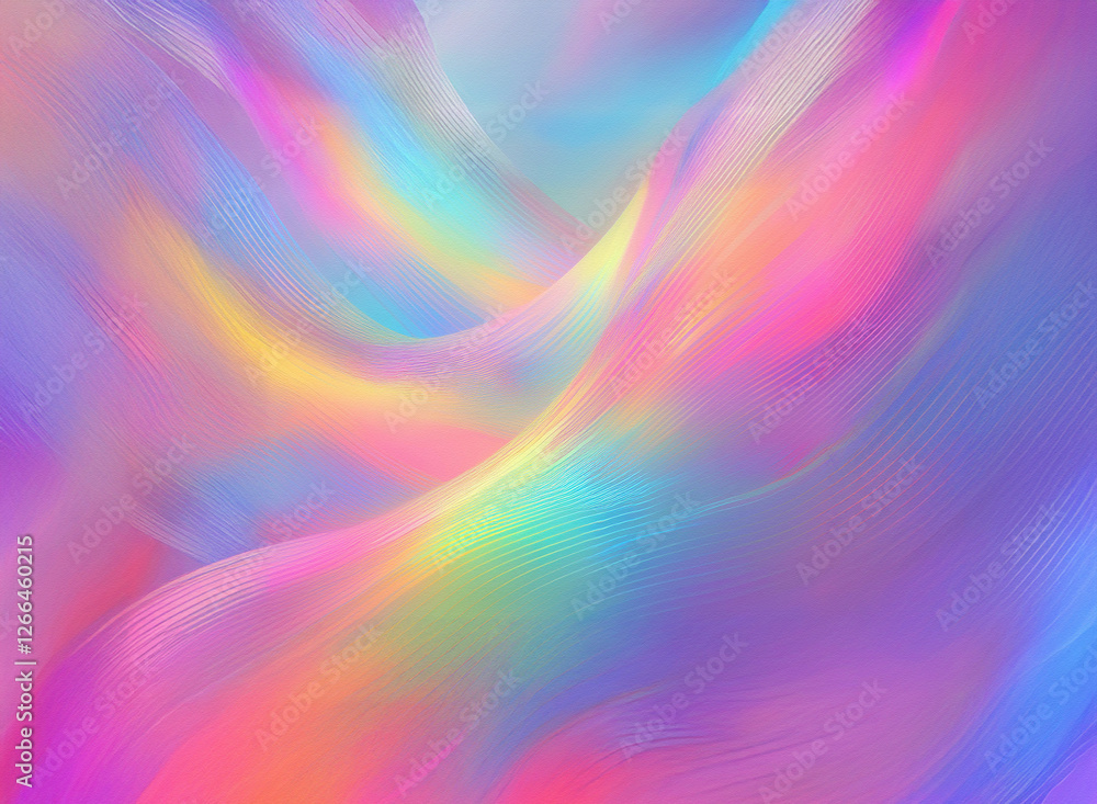 Poster soft pastel colors blend in an abstract background, creating gentle waves and a dreamy texture. the 