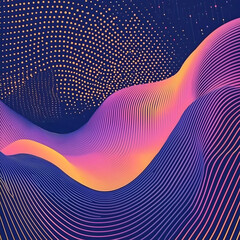 Abstract colorful wave pattern background, digital art, for website design or presentation