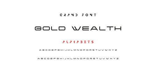 Minimal modern logo alphabet fonts. Typography minimalist urban sana serif digital fashion future creative logos fonts. vector illustration