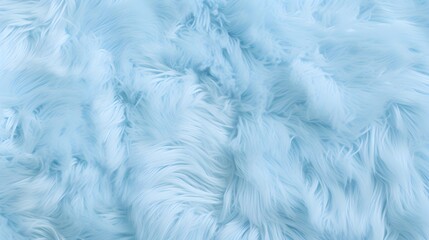 Obraz premium Soft Light Blue Faux Fur Texture Background Fluffy Shag Carpet Pastel Color Cozy Fabric