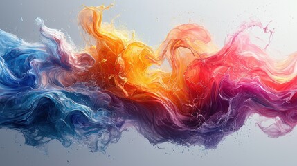 A vibrant abstract swirl of colors resembling fluid motion and creativity.