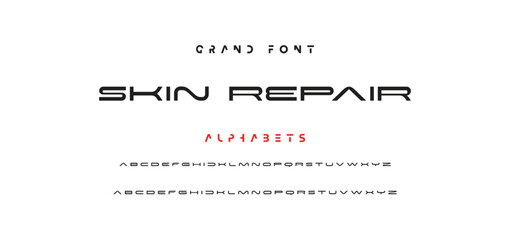 Minimal modern logo alphabet fonts. Typography minimalist urban sana serif digital fashion future creative logos fonts. vector illustration