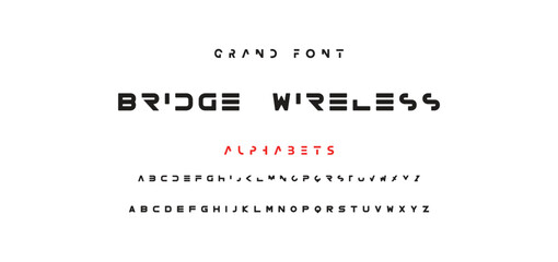 Minimal modern logo alphabet fonts. Typography minimalist urban sana serif digital fashion future creative logos fonts. vector illustration