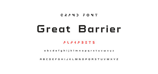 Abstract Fashion font alphabet. Minimal modern urban fonts for logo, brand etc. Typography typeface uppercase lowercase and number. vector illustration