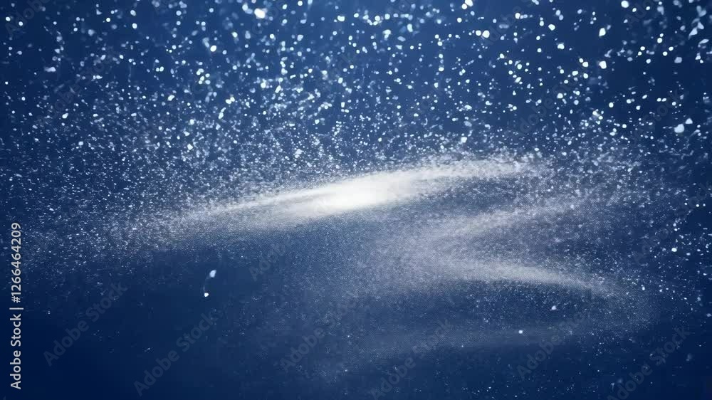 Poster dynamic silver shards backdrop: shimmering particle cosmos effect on navy background