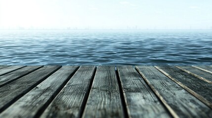 Fototapeta premium Misty Ocean Dock for Display