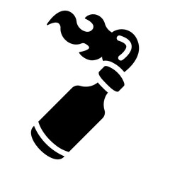 molotov cocktail Solid icon