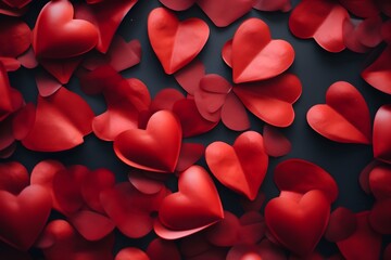 Romantic Red Hearts Background Valentine s Day Love Texture