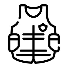 police vest Line Icon