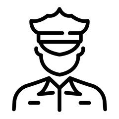 Fototapeta premium police Line Icon