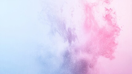 Obraz premium Abstract Art for Eid Ul Fitr Celebration with Soft Pink and Blue Color Splash Design