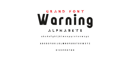 Abstract Fashion font alphabet. Minimal modern urban fonts for logo, brand etc. Typography typeface uppercase lowercase and number. vector illustration