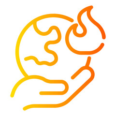 Obraz premium global warming Line Gradient Icon