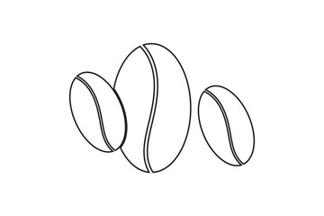 Two coffee beans icon set. Espresso vector illustration. Coffee shop logo. Roasted coffee symbol. Hot drink aroma isolated sign. Variety Design. EPS10