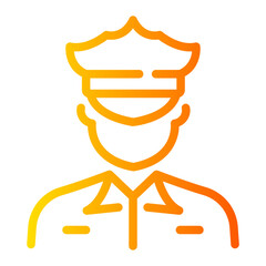 police Line Gradient Icon
