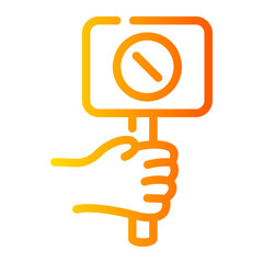activist Line Gradient Icon