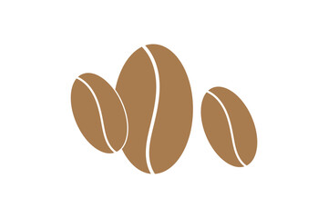 Two coffee beans icon set. Espresso vector illustration. Coffee shop logo. Roasted coffee symbol. Hot drink aroma isolated sign. Variety Design. EPS10