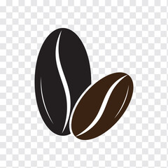 Coffee bean icon, coffee bean symbol vector. Coffee shop logo. Roasted coffee sign. EPS10 