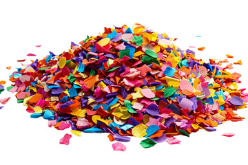 Confetti Isolated on Transparent Background