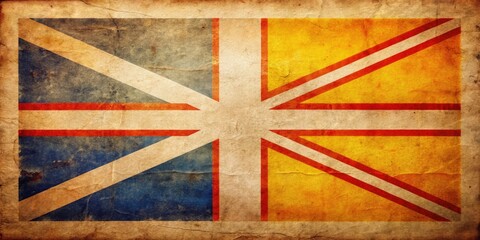 A nostalgic look at Newfoundland's historic flag.  Clean, isolated background; ideal for your design.