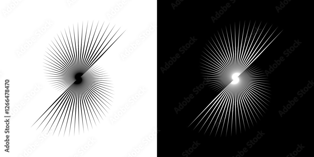 Fototapete abstract background with abstract line pattern in circles. spiral art design as a logo or icon. a bl