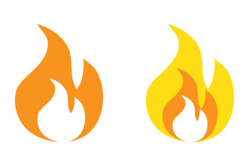 Fire flames icon set. Fire flames. Flame symbols. Set of yellow and orange, Red and black fire flame. Collection of hot flaming element. Fire, flame vector illustration. EPS 10