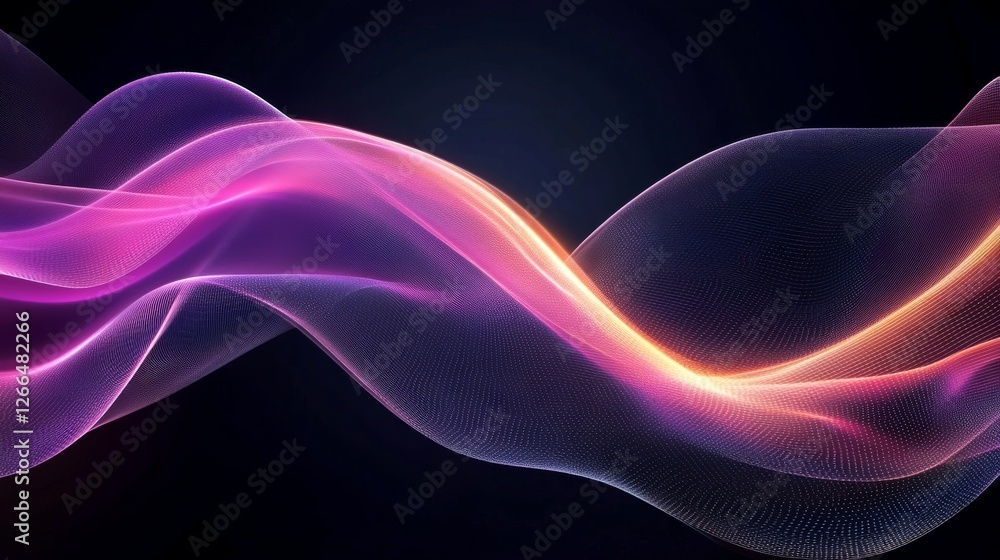 Poster futuristic abstract technology digital background with glowing lines, interconnected particles, and 