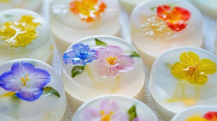 Delicate Summer Sweets Adorned with Morning Glory Motifs, Featuring Vibrant Colors and Intricate Floral Designs