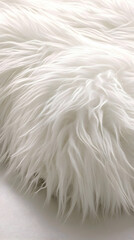 Fototapeta premium White fluffy rug texture