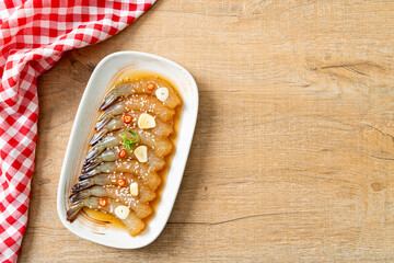 Korean Style Pickled Prawns or  Korean Soy Sauce Pickled Shrimp