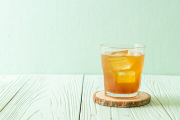 Delicious sweet drink tamarind juice and ice cube