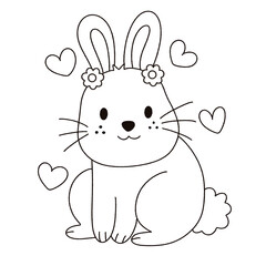 Cute Spring easter outlying doodles 