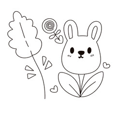Cute Spring easter outlying doodles 