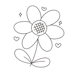 Cute Spring easter outlying doodles 