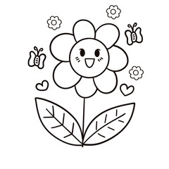 Cute Spring easter outlying doodles 